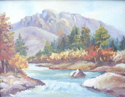 Sample artwork by Mario Mauro (1920 - 1984), known for landscape and frescoe painting, mosaics, stained-glass - View similar artists and auction records